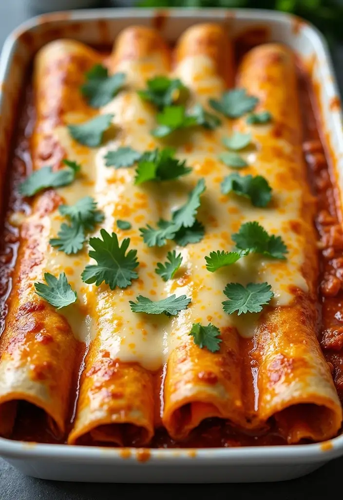 30 Recipes Using Mexican Crema for Rich Flavor - 16. Beef Enchiladas with Creamy Sauce