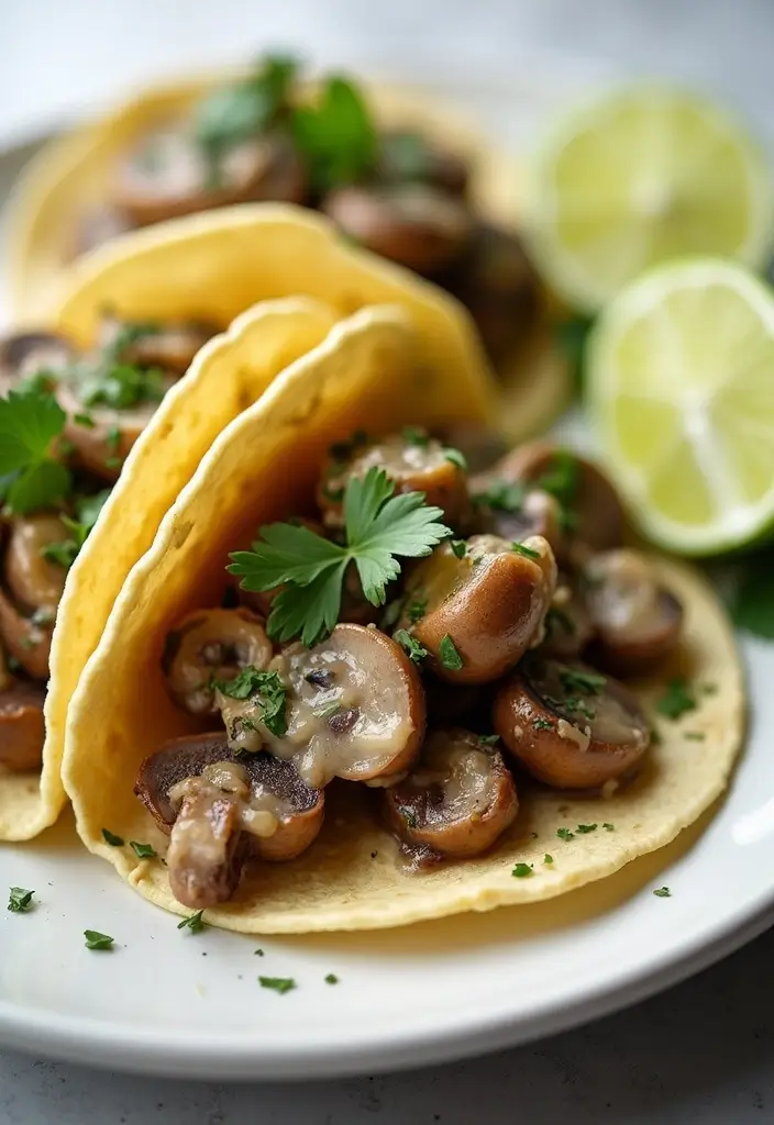 30 Recipes Using Mexican Crema for Rich Flavor - 17. Creamy Mushroom Tacos