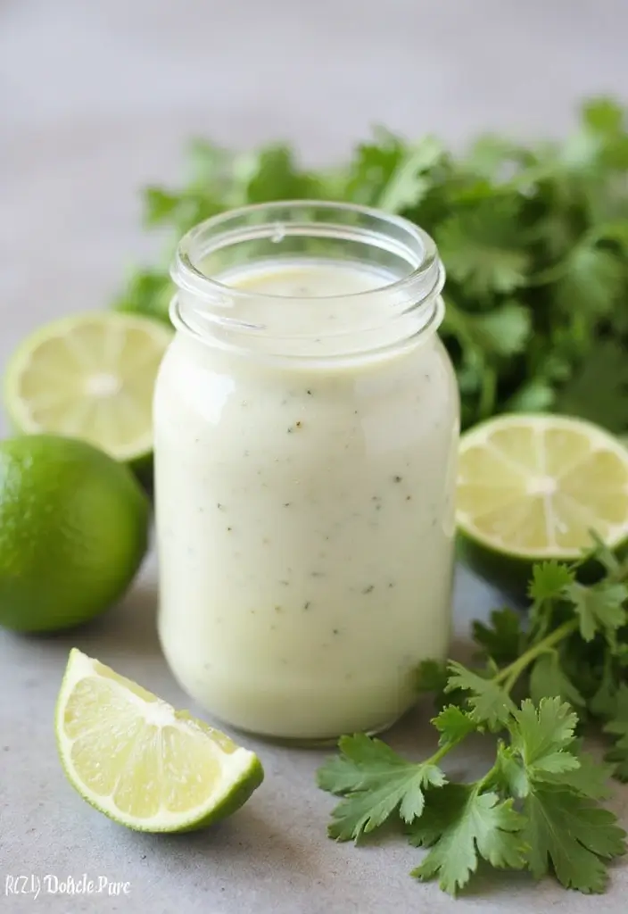 30 Recipes Using Mexican Crema for Rich Flavor - 5. Creamy Cilantro Lime Dressing