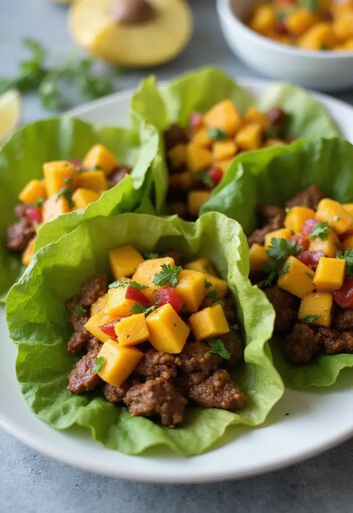 30 Whole30 Mexican Recipes That Are Clean and Delicious 62 30 Whole30 Mexican Recipes That Are Clean and Delicious - 12. Spicy Beef Tacos with Mango Salsa
